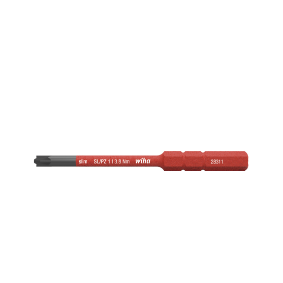 Wechselkl.SlimBit electric Plus/Minus Schlitz/PZD 1x75mm VDE isol. Wechselkl.SlimBit electric Plus/Minus Schlitz/PZD 1x75mm VDE isol.-Beschreibung lesen