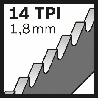 Säbelsägeblt S 522 BF L.100mm B.19mm TPI 14 1,8mm geschr.,gefr.5er Pk.-Beschreibung lesen