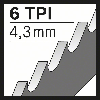 Säbelsägeblt S 644 D L.150mm B.19mm TPI 6 4,m 25 St./Karte