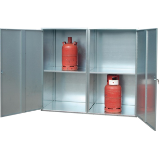 Gasflaschendepot B1680xT690xH1475mm verzinkt geschlossen-Beschreibung lesen