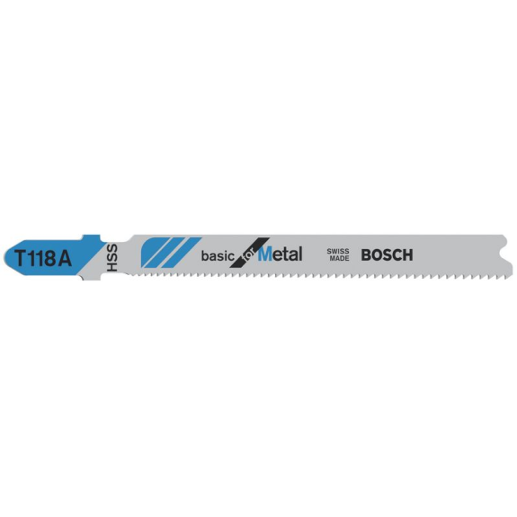 Stichsägeblt T 118 A Gesamt-L.92mm Zahnt.1,1-1,5mm HSS 5 St./Karte-Beschreibung lesen