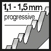 Stichsägeblt T 118 A Gesamt-L.92mm Zahnt.1,1-1,5mm HSS 5 St./Karte