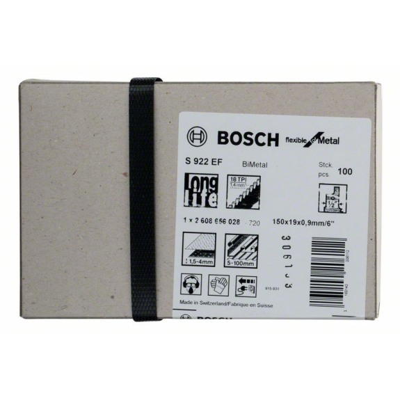 Säbelsägeblt S 922 EF L.150mm B.19mm TPI 18 1,4mm geschr.,gefr.100 St./Karte-Beschreibung lesen