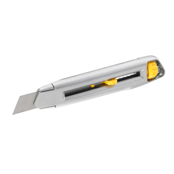 Cuttermesser Interlock Klingen-B.18mm L.165mm Metall-Korpus SB-Lire la description
