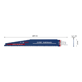 Säbelsägeblt Expert Multimerial L.225mm B.25mm TPI 6-8 3-4mm 1 St./Karte-Beschreibung lesen