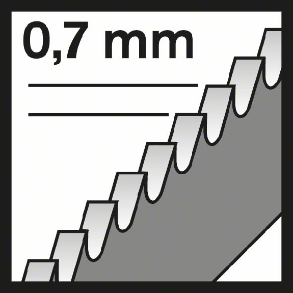 Stichsägeblt T 118 G Gesamt-L.92mm Zahnt.0,7mm HSS 5 St./Karte Stichsägeblt T 118 G Gesamt-L.92mm Zahnt.0,7mm HSS 5 St./Karte-Beschreibung lesen
