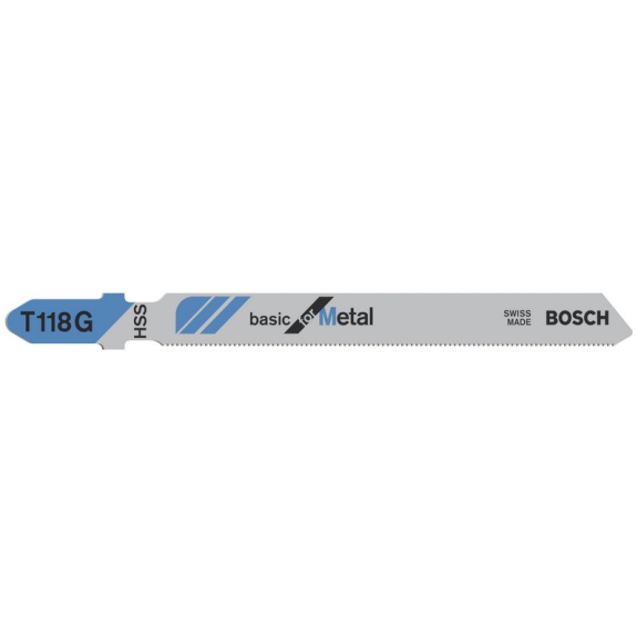 Lame de scie sauteuse T 118 G longueur totale 92mm dents 0,7mm HSS 5 pièces/carte-Leggi tutto