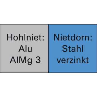 Blindniet Nietschaft dxl 4x10mm Alu./STA 500 St.-Beschreibung lesen