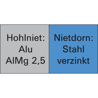 Blindniet PolyGrip Nietschaft dxl 4,8x15mm Alu/Stahl Stand.500 St.-Beschreibung lesen