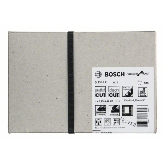 Säbelsägeblt S 2345 X L.200mm B.19mm TPI 6-10 2,5-4,m 100 St./Karte-Beschreibung lesen
