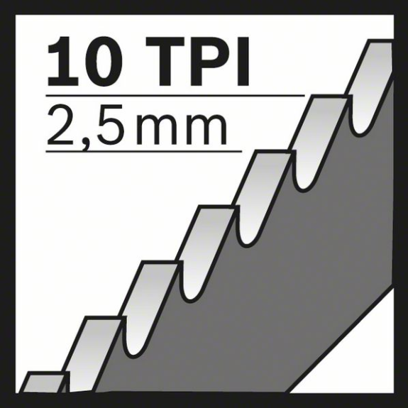 Säbelsägeblt S 1122 HF L.225mm B.19mm TPI 10 2,5mm 25 St./Karte-Beschreibung lesen