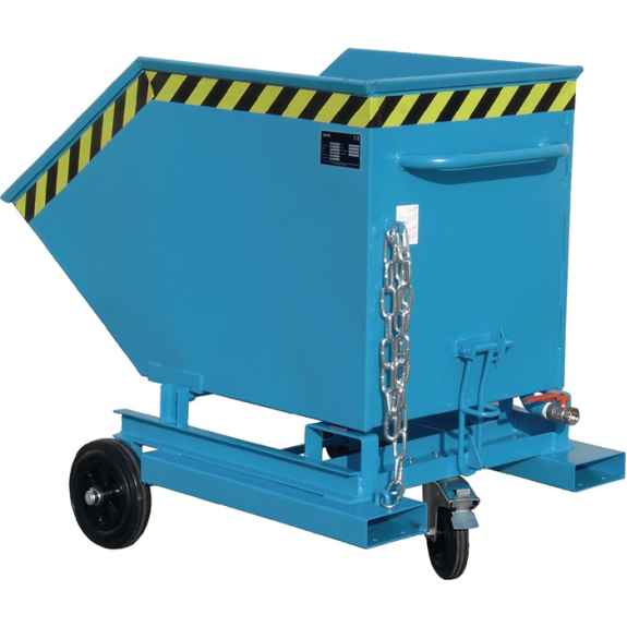 Späne-Kastenwagen 0,6 m³ L1395xB1070xH1220mm lichtblau m.Lochblecheins.-Beschreibung lesen