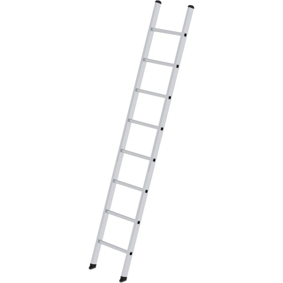 Échelle simple Échelle 8 échelons en aluminium longueur 2490mm hauteur de travail env.-Lire la description