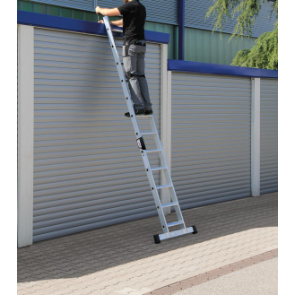 Anlegeleiter 12 Stufen Alu.Arbeits-H.b.ca.4300mm m.ergo-pad-Griffzone-Beschreibung lesen