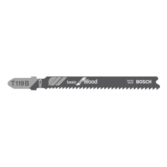 Stichsägeblt T 119 B Basic for Wood L.92mm Zahnteilung 1,9-2,m HCS 5er Pack-Beschreibung lesen
