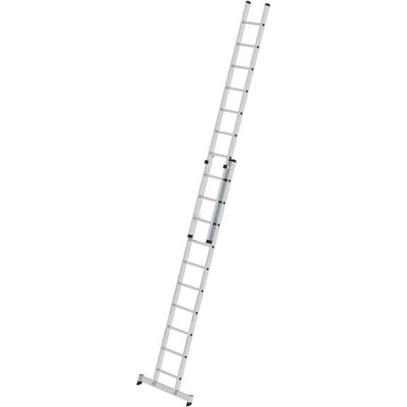 Scala scorrevole in alluminio 2x10 altezza di lavoro ca. 6000mm con traversa-Leggi tutto