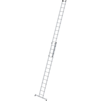 Schiebeleiter Alu.Sprossen 2x14 Arbeits-H.b.ca.8300mm m.Traverse-Beschreibung lesen
