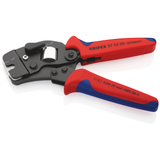 Crimpzange L.190mm 0,08-10,0+16 (AWG 28-5 ) mm² brün.2K-Hülle-Beschreibung lesen
