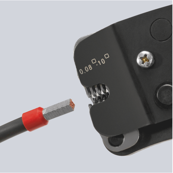 Crimpzange L.190mm 0,08-10,0+16 (AWG 28-5 ) mm² brün.2K-Hülle-Beschreibung lesen