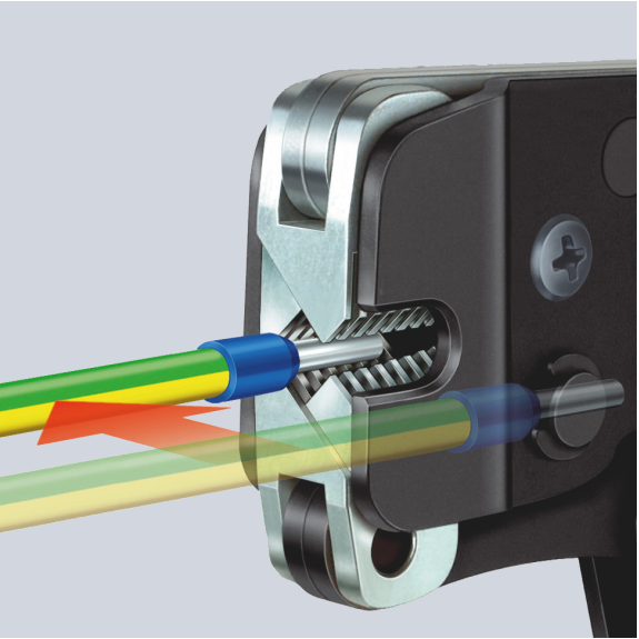 Crimpzange L.190mm 0,08-10,0+16 (AWG 28-5 ) mm² brün.2K-Hülle-Beschreibung lesen