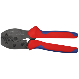 Aderendhülsencrimpzange Preorce L.220mm 0,25-6 (AWG 23-10) mm² brün.-Beschreibung lesen