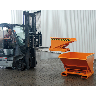 Kippbehälter L1720xB1070xH1095mm gelborange Inh.1,2 m³-Beschreibung lesen