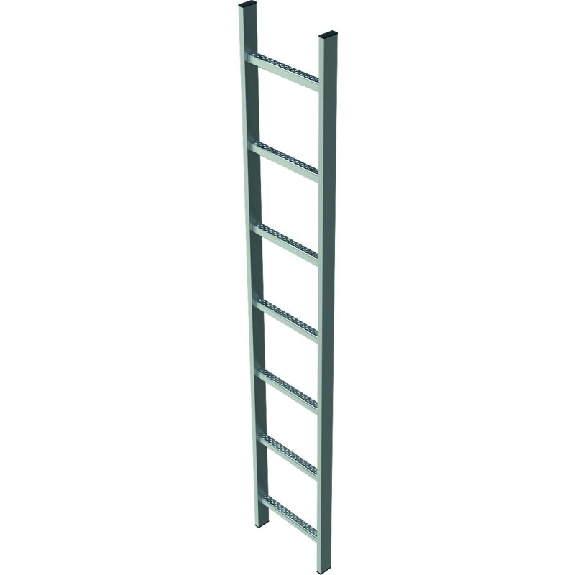 Schachtleiter STA L.2520mm äußere B.340mm Holm-Gr.50x20mm Lochsprosse 29 x 29mm-Beschreibung lesen