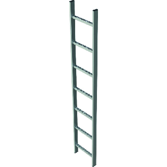 Schachtleiter STA L.3360mm äußere B.440mm Holm-Gr.50x20mm Lochsprosse 29 x 29mm-Beschreibung lesen