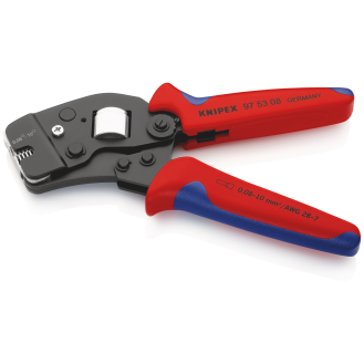 Crimpzange Gesamt-L.190mm 0,08-10,0 (AWG 28-7) mm² brün.Mehrkomp.-Hüllen-Beschreibung lesen