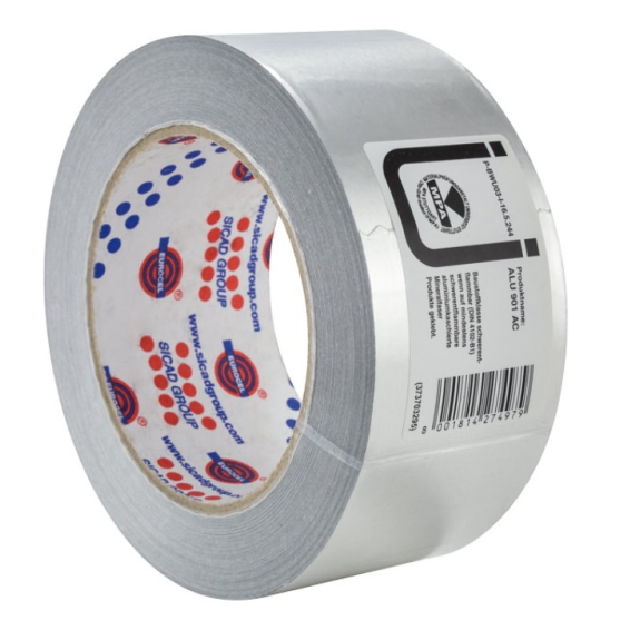 Ruban adhésif aluminium 50mmx10m - EUROCEL - 070100354-Lire la description