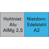 Blindniet PolyGrip Nietschaft dxl 4,0x10,0mm Alu/Edelstahl 500 St.