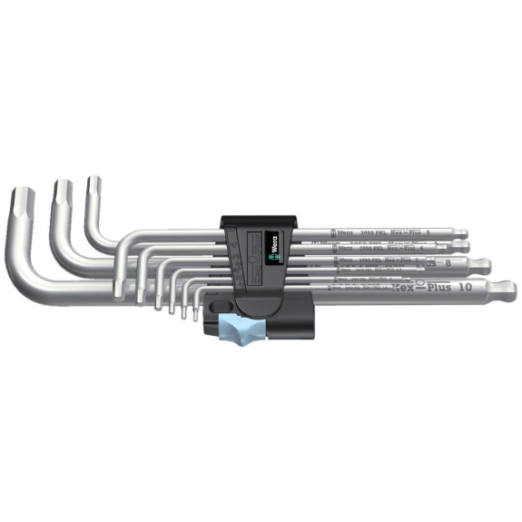 Jeu de tournevis coudés 3950 PKL/9, 9 pièces, support en plastique SW 1,5-10 mm de long VA-Leer más