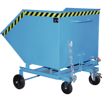 Späne-Kastenwagen 1,0 m³ L1420xB1340xH1290mm lichtblau m.Lochblecheins.-Beschreibung lesen