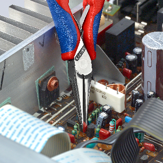 Elektronik-Greifzange Gesamt-L.145mm flachbreite Backen Form 5 Mehrkomp.-Hüllen-Beschreibung lesen