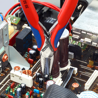 Elektronik-Greifzange Gesamt-L.145mm flachbreite Backen Form 5 Mehrkomp.-Hüllen-Beschreibung lesen