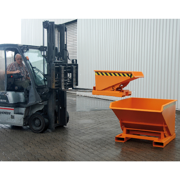 Kippbehälter L1260xB1570xH835mm mausgrau Inh.0,9 m³ Kippbehälter L1260xB1570xH835mm mausgrau Inh.0,9 m³-Beschreibung lesen