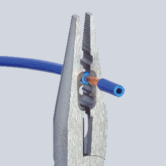 Verdrahtungszange L.160mm 0,5-0,75/1,5/2,5 mm² pol.Mehrkomp.-Hüllen-Beschreibung lesen
