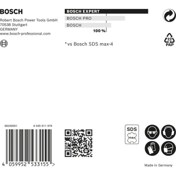 Hammerbohrer Expert SDS max-8X D.25mm Arbeits-L.400mm L.520mm SDS max 1 St. Hammerbohrer Expert SDS max-8X D.25mm Arbeits-L.400mm L.520mm SDS max 1 St.-Beschreibung lesen