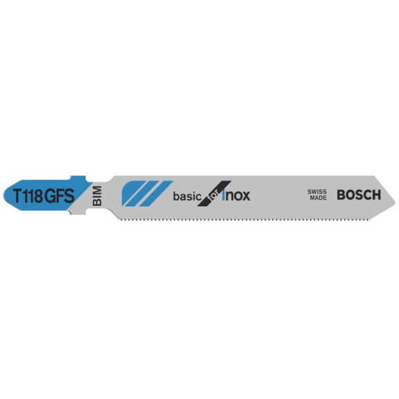 Stichsägeblt T 118  Basic for Inox L.8m Zahnteilung 0,8mm BIM 5er Pack-Beschreibung lesen