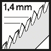Stichsägeblt T 101 AO Clean for Wood L.8m Zahnteilung 1,4mm HCS 3er Pack