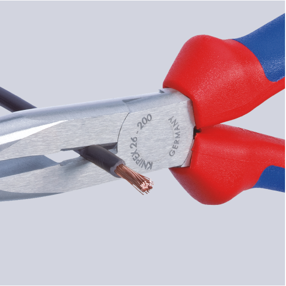 Flachrundzange L.200mm verchr.ger.Mehrkomp.-Hülle-Beschreibung lesen