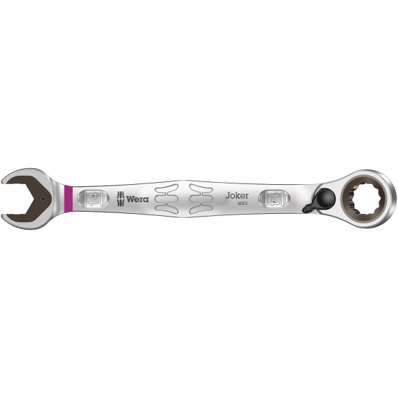 Maulringrschenschlüssel Joker SW 14mm L.187mm umschaltbar,Rings.15Grad-Beschreibung lesen
