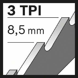 Säbelsägeblt S 1542 K L.240mm B.19mm TPI 3 8,5mm 5 St./Karte-Beschreibung lesen