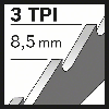 Säbelsägeblt S 1542 K L.240mm B.19mm TPI 3 8,5mm 5 St./Karte