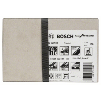 Säbelsägeblt S 922 HF L.150mm B.19mm TPI 10 2,5mm 100 St./Karte-Beschreibung lesen