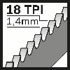 Säbelsägeblt S 922 EF L.150mm B.19mm TPI 18 1,4mm geschr.,gefr.5 St./Karte