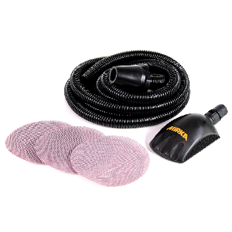Mirka Roundy Starter Kit Grip 150mm avec 15 Schleifscheiben & Saugschlauch ( KIT00ROUND )-Lire la description