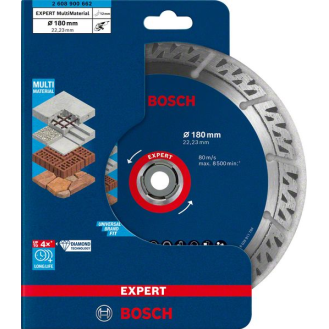 Disques  trononner diamants Bosch EXPERT MultiMatriaux, 180 x 22,23 x 2,4 x 12 mm-Lire la description