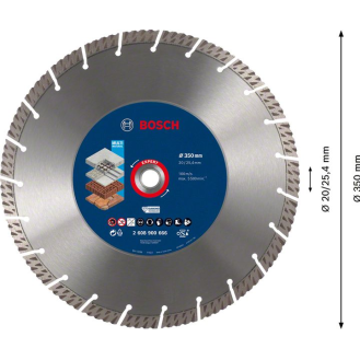Bosch EXPERT MultiMaterial Trennscheiben, 350 x 20/25,40 x 3,3 x 15 mm-Beschreibung lesen