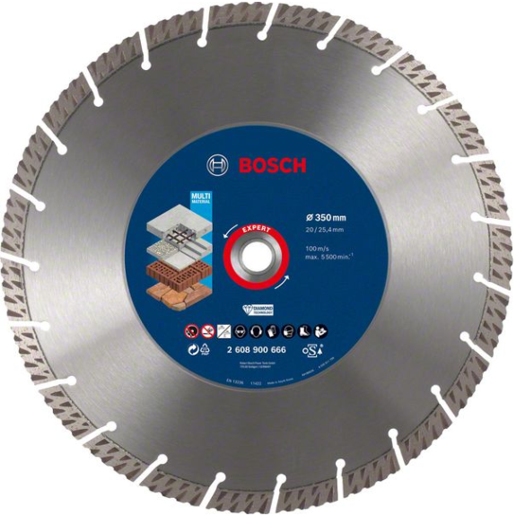 Bosch EXPERT MultiMaterial Trennscheiben, 350 x 20/25,40 x 3,3 x 15 mm-Beschreibung lesen